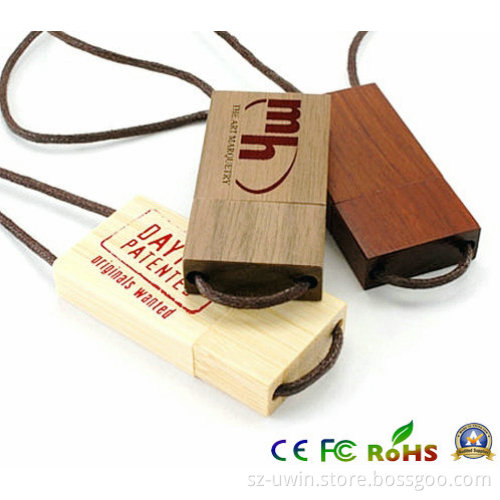 Wood USB Flash Drive with Lanyard (MT005)